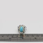 انگشتر فیروزه نیشابوری نقره مردانه دست ساز طرح شاهرخ - Image 2