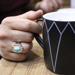 انگشتر فیروزه نیشابوری نقره مردانه دست ساز طرح شاهرخ - Image 5