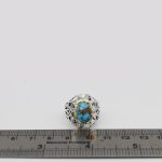 انگشتر فیروزه نیشابوری نقره مردانه دست ساز طرح پیروز - Image 2