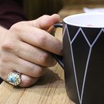 انگشتر فیروزه نیشابوری نقره مردانه دست ساز طرح پیروز - Image 5