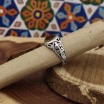 انگشتر حرز امام جواد (ع) نقره مردانه و زنانه دست ساز طرح دایره ای محمد - Image 2