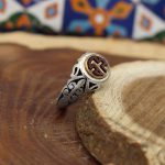 انگشتر حرز امام جواد (ع) نقره مردانه و زنانه دست ساز طرح دایره ای محمد - Image 3