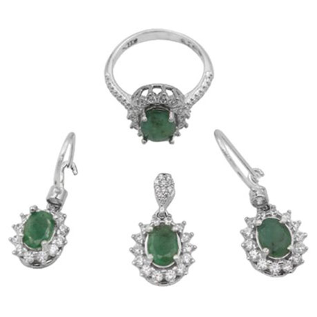 نیم ست زمرد