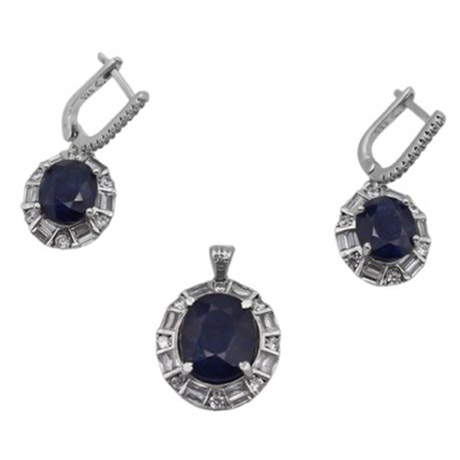 نیم ست یاقوت کبود