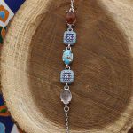 دستبند چند سنگ نقره زنانه طرح نوا - Image 2