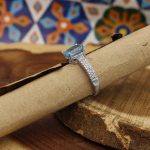 انگشتر توپاز الماس تراش نقره زنانه طرح فریبا - Image 2