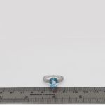 انگشتر توپاز الماس تراش نقره زنانه طرح فریبا - Image 3