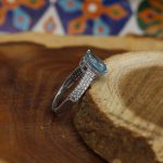 انگشتر توپاز الماس تراش نقره زنانه طرح فریبا - Image 4