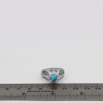 انگشتر فیروزه نیشابوری نقره مردانه دست ساز طرح یادگار - Image 4