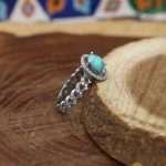 انگشتر فیروزه نیشابوری نقره زنانه طرح رویا سنگ - Image 4