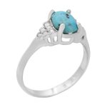 انگشتر فیروزه نیشابوری نقره زنانه طرح آریا