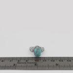 انگشتر فیروزه نیشابوری نقره زنانه طرح زارا - Image 4