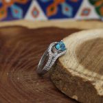 انگشتر فیروزه نیشابوری نقره زنانه طرح هانیه - Image 3