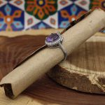 انگشتر آمیتیست نقره زنانه طرح متینا - Image 2