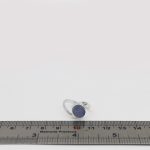 انگشتر عقیق کبود یمنی نقره زنانه طرح ماهک - Image 3