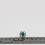 انگشتر عقیق سبز نقره زنانه طرح مریم - Image 3