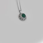 گردنبند عقیق سبز نقره زنانه طرح حکیمه - Image 3