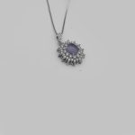 گردنبند عقیق کبود یمنی نقره زنانه طرح پریناز - Image 3