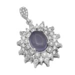 گردنبند عقیق کبود یمنی نقره زنانه طرح پریناز
