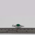 گردنبند عقیق سبز نقره زنانه طرح اشک - Image 3