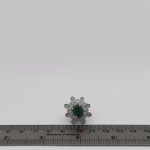 انگشتر زمرد الماس تراش نقره زنانه طرح ساوان - Image 3