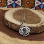 گردنبند در نجف نقره زنانه طرح مانلی - Image 3
