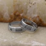 ست حلقه نقره زنانه و مردانه طرح مروارید - Image 3