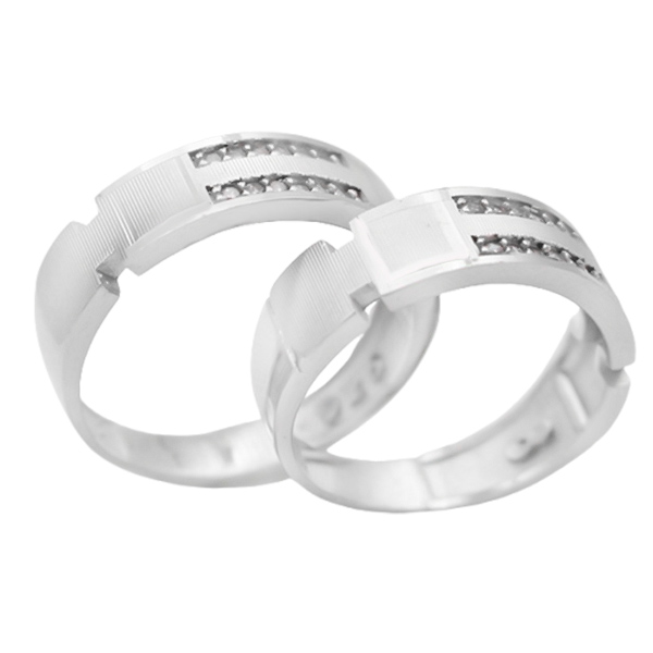 14-10-177 (aramesh-set-marriage-ring) (2) حلقه ازدواج ست زنانه مردانه نقره ساده