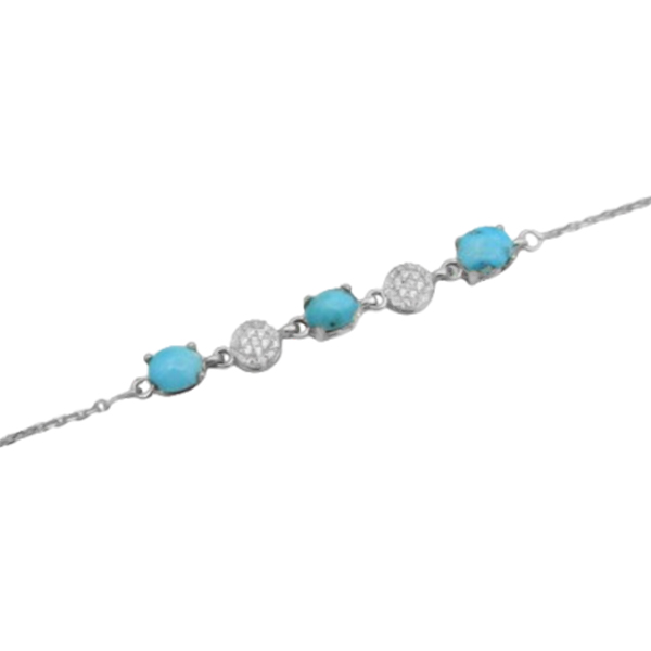 16-4-071 (turquois-zomorod-bracelet) (4) دستبند فیروزه زنانه نقره
