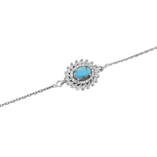 16-4-072 (turquois-almas-bracelet) (1) انواع دستبند فیروزه دخترانه فانتزی