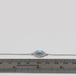 دستبند فیروزه نیشابوری نقره زنانه طرح الماس - Image 3