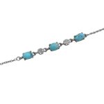 دستبند فیروزه نیشابوری نقره زنانه آذرخش