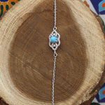 دستبند فیروزه نیشابوری نقره زنانه ستاره باران - Image 2