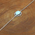 دستبند فیروزه نیشابوری نقره زنانه پرنسس - Image 2