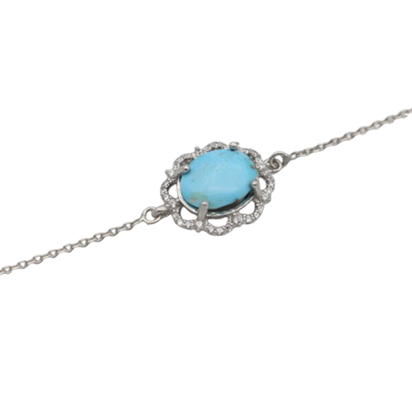 16-4-077 (turquois-peranses-bracelet) (2) دستبند فیروزه زنانه نقره صفوی