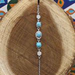 دستبند فیروزه نیشابوری نقره زنانه طرح جواهر - Image 2