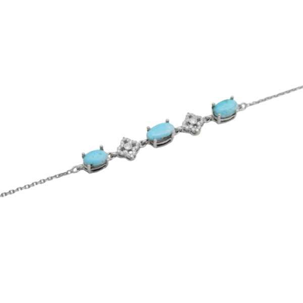 16-4-080 (turquois-darya-bracelet) (2) دستبند فیروزه زنانه نقره