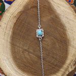 دستبند فیروزه نیشابوری نقره زنانه طرح شبنم - Image 3