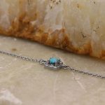 دستبند فیروزه نیشابوری نقره زنانه طرح شبنم - Image 4