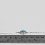 دستبند فیروزه نیشابوری نقره زنانه طرح زیبا - Image 2