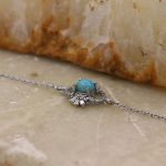 دستبند فیروزه نیشابوری نقره زنانه طرح زیبا - Image 4