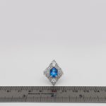 انگشتر توپاز الماس تراش نقره زنانه طرح ثریا - Image 3