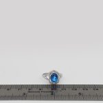 انگشتر توپاز الماس تراش نقره زنانه طرح ثمانه - Image 3