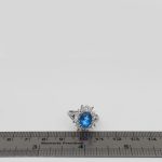 انگشتر توپاز الماس تراش نقره زنانه طرح سیمین - Image 3