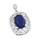 گردنبند لاجورد نقره زنانه طرح افسانه