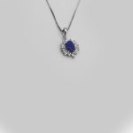 گردنبند لاجورد نقره زنانه طرح زهرا - Image 3