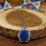 گردنبند لاجورد نقره زنانه طرح لیلا - Image 2