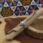 انگشتر فیروزه نیشابوری نقره زنانه طرح ملیسا - Image 2