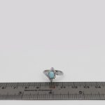 انگشتر فیروزه نیشابوری نقره زنانه طرح ملیسا - Image 3