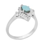 انگشتر فیروزه نیشابوری نقره زنانه طرح ملیسا